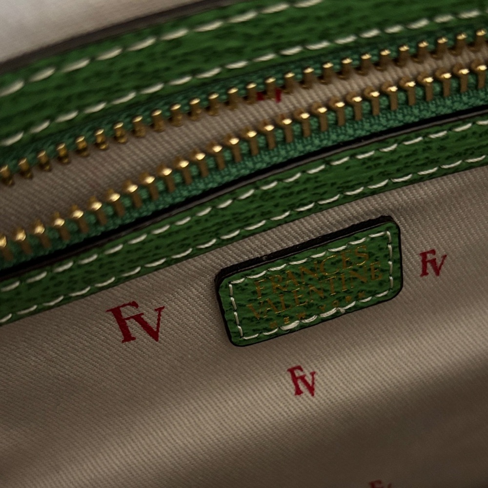 Frances Valentine Green Leather Shoulder Bag - Picture 3 of 4